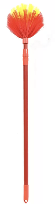 Extendable Handle Gobhi Jala Broom For Corner Jala Cleaning (1Pc.) Fiber, Plastic Wet and Dry Broom - Image 4